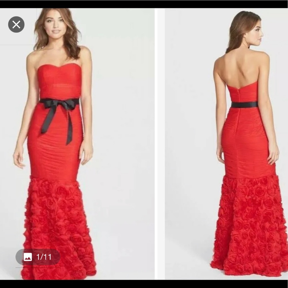 Js Collections ~ Blue Mesh Rosettes Sweetheart Me… - image 2